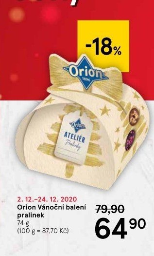 Pralinky Ateliér Orion