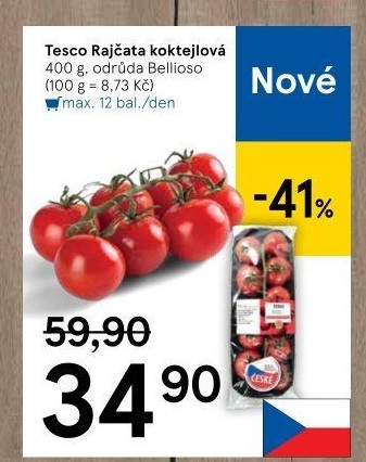 Rajčata koktejlová Tesco