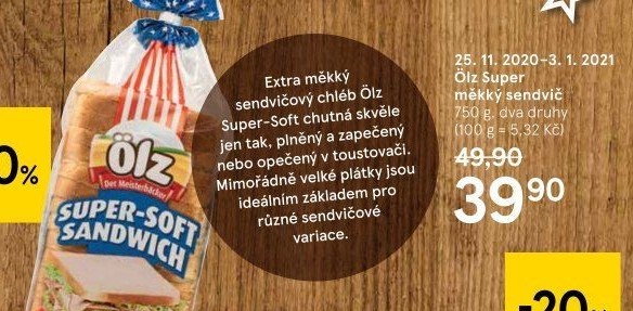 Toustový chléb Sandwich Soft Ölz