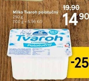 Tvaroh polotučný z Poděbrad Milko
