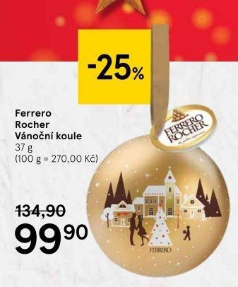Vánoční koule Ferrero Rocher