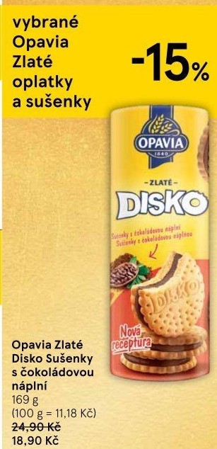 Zlaté sušenky Disko Opavia