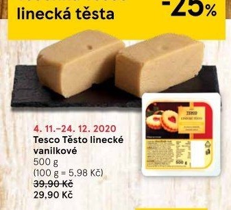 Těsto linecké vanilkové Tesco