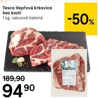 Vepřová krkovice bez kosti Tesco