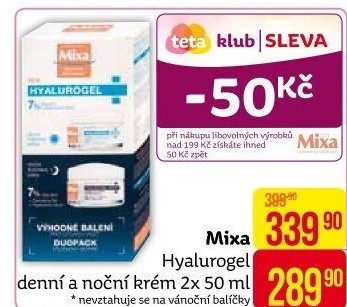 Balení krém denní a noční Hyalurogel Mixa