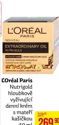 Krém pleťový výživný Extraordinary Oil Nutri Gold L'