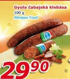 Čabajská klobása Gyulai