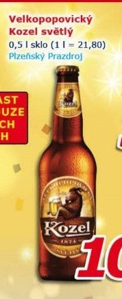 Pivo světlé Velkopopovický Kozel