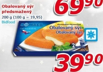 Sýr obalovaný mražený Nowaco