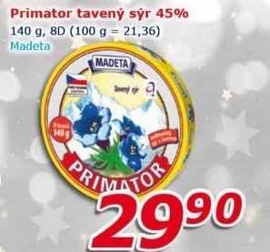 Sýr tavený Primátor Madeta