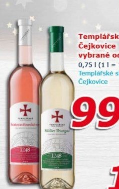 Vína Templářské sklepy Čejkovice