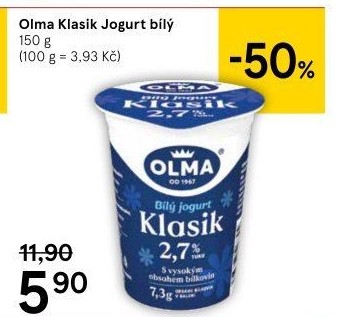 Bílý jogurt Klasik Olma