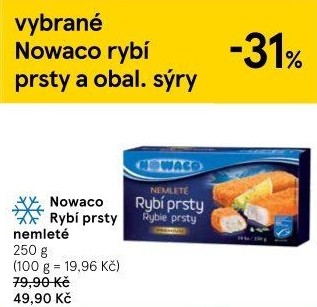 Rybí prsty nemleté mražené Nowaco Premium