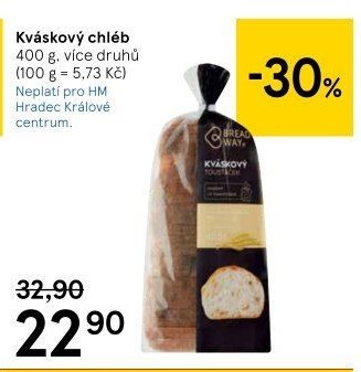 Toustový chléb kváskový Breadway