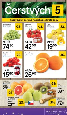 akční leták Tesco 28.12.2020-3.1.2021