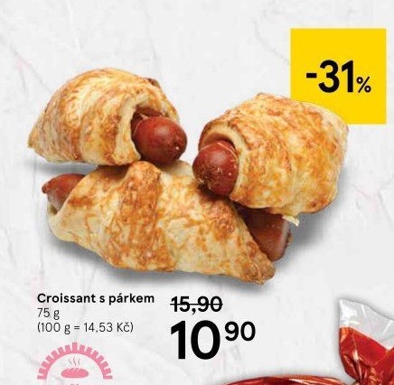 Croissant s párkem