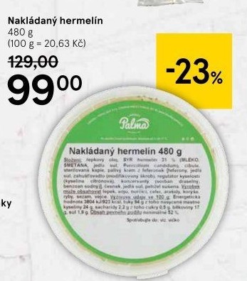 Hermelín nakládaný Lahůdky Palma