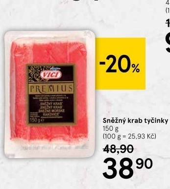 Krabí tyčinky mražené Premius Vici