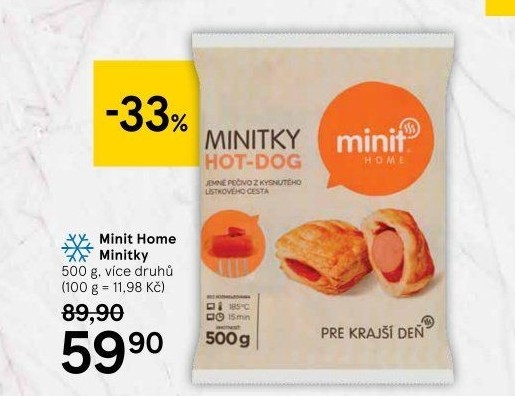 Minitky k rozpékání mražené Minit