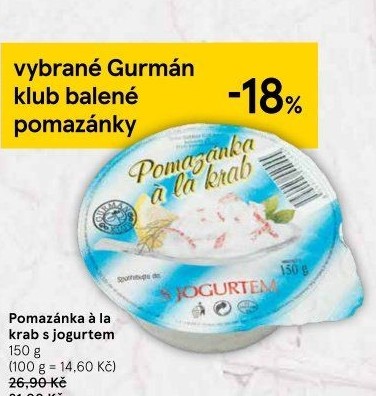 Pomazánka a la krab s jogurtem Gurmán klub