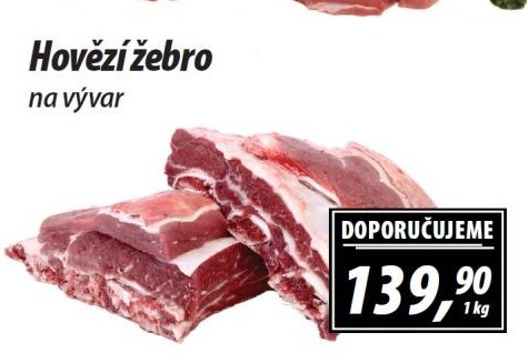 Hovězí žebra s kostí