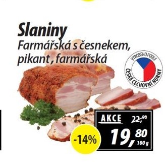 Farmářská slanina s česnekem