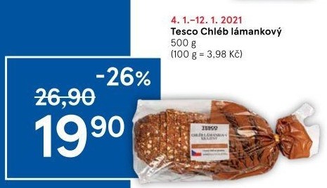 Chléb lámankový Tesco