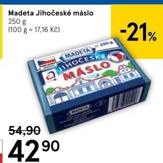 Máslo Jihočeské Madeta