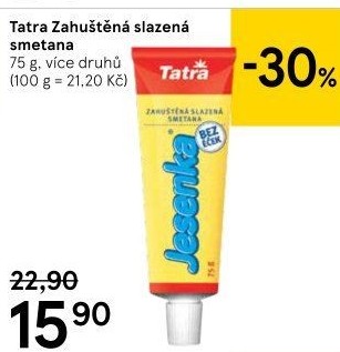 Mléko kondenzované slazené Tatra