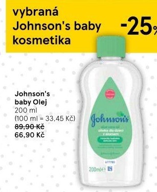 Olej tělový dětský Johnson'