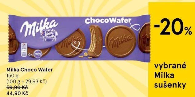 Oplatky Choco Wafer Milka