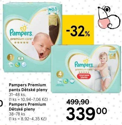 Pleny dětské Pampers Premium Care