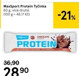 Proteinová tyčinka bez lepku Protein Maxsport