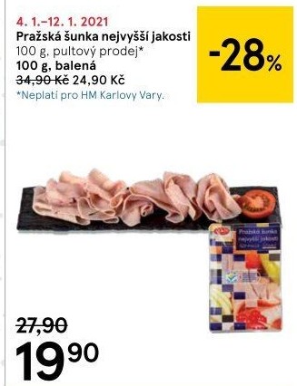 Šunka pražská nejvyšší jakosti LE&amp