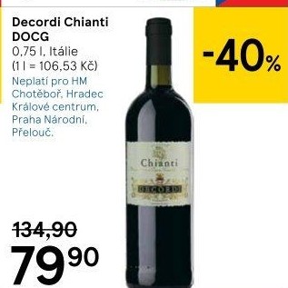Víno Chianti Decordi