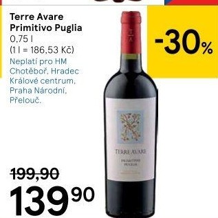 Víno Primitivo Puglia Terre Avare