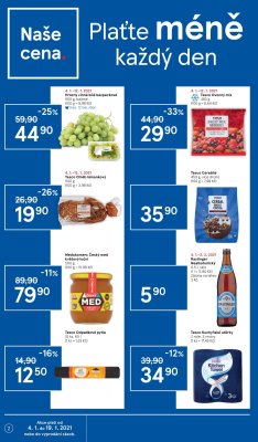akční leták Tesco 4.1.2021-12.1.2021