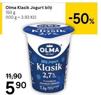 Bílý jogurt Klasik Olma