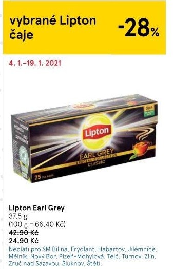 Čaj Earl Grey Lipton