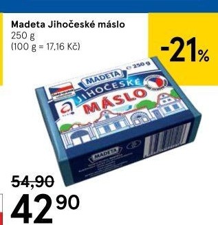 Máslo Jihočeské Madeta