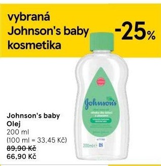 Olej tělový dětský Johnson'