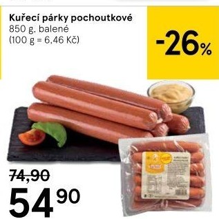 Párky kuřecí pochoutkové DZ Klatovy
