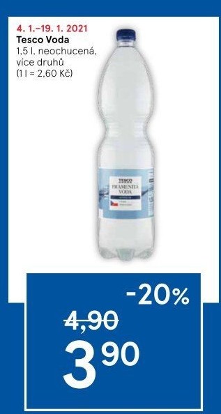 Přírodní voda Tesco