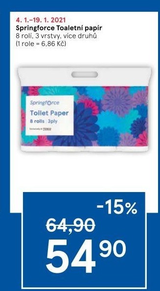 Toaletní papír 3vrstvý Springforce