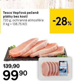 Vepřová pečeně bez kosti Tesco