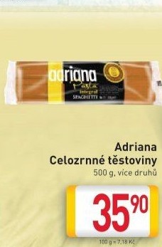 Těstoviny celozrnné Adriana