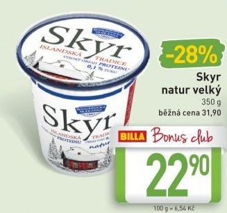 Dezert zakysaný bílý Skyr Bohušovická mlékárna