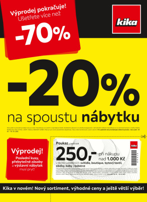 akční leták Kika nábytek 4.1.2021-17.1.2021