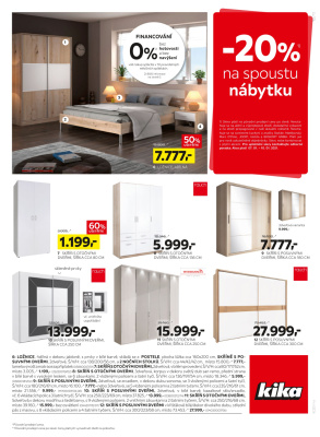 akční leták Kika nábytek 4.1.2021-17.1.2021