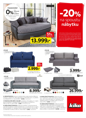 akční leták Kika nábytek 4.1.2021-17.1.2021